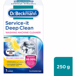 Dr. Beckmann Service-It Deep Clean Washing Machine Cleaner  Removes 99,99 % of Bacteria and Fungi and Viruses  Eliminates Bad Odours  250 G