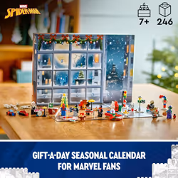 LEGO Marvel Spider-Man Advent Calendar 2024, Buildable Christmas Countdown Toy for Kids,