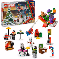 LEGO Marvel Spider-Man Advent Calendar 2024, Buildable Christmas Countdown Toy for Kids,