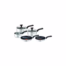 Tefal 5 Piece, Comfort Max, Stainless Steel, Pots and Pans, Induction Set, Silver