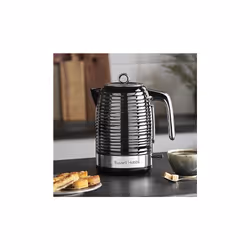 Russell Hobbs 24361 Inspire Electric Fast Boil Kettle, 3000 W, 1.7 Litre, Black with Chrome Accents