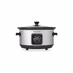 Morphy Richards 3.5L Stainless Steel Slow Cooker, 3 Heat Settings, One Pot Solution, Dishwasher Safe Ceramic Pot, 460017