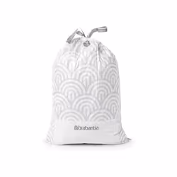 Brabantia 138744 PerfectFit Bin Liners (Size H/50-60 Litre) Thick Plastic Trash Bags with Tie Tape Drawstring Handles (40 Bag ...