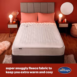 Silentnight Comfort Control Electric Blanket King Size 3 Heat Settings, Fast Heat Up and Easy Fit Straps - Machine Washable