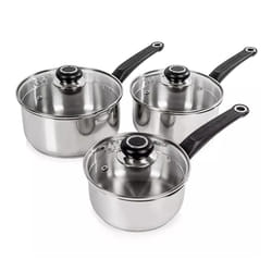 Morphy Richards 3 Piece Pan Set - Stainless Steel - Induction 970003 Equip Range