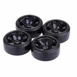 GoolRC 4PCS/Set 1/10 Drift Car Tires Hard Tyre Replacement for Traxxas HSP Tamiya HPI Kyosho OnRoad Drifting Car (Black)