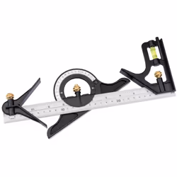 34704 Combination Square with Centre Head and Protractor, 300mm , Blue