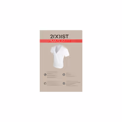 2(X)IST Men's Pima Cotton Slim Fit Deep V-Neck T-Shirt White Small