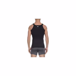 2(X)IST Men's Essential Cotton Square Cut Tank 2-Pack Deep Black  Medium