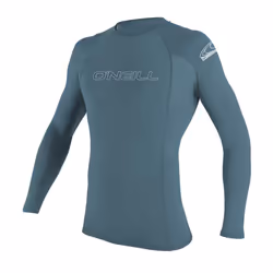 O'NEILL Men's Basic Skins 50+ Long Sleeve Rash Guard  Dusty Blue  L