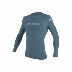 O'NEILL Men's Basic Skins 50+ Long Sleeve Rash Guard Dusty Blue S