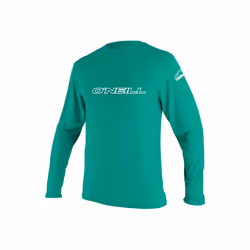 O'NEILL Unisex Child Youth Basic Skins UPF 50+ Long Sleeve Sun Shirt Rash Guards Seaglass 8 US