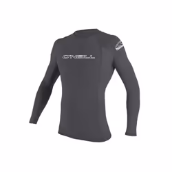 O'Neill Wetsuits mens Basic Skins 50+ Long Sleeve rash guard shirts Smoke Medium US