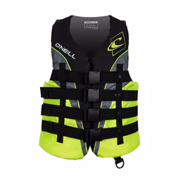 O'Neill Men's Superlite USCG Life Vest Black/Lime/Smoke:Lime 2XL