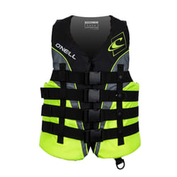 O'Neill Men's Superlite USCG Life Vest Black/Lime/Smoke:Lime 2XL