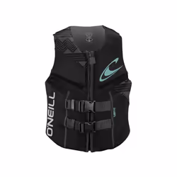 O'Neill Wetsuits Women's Reactor USCG Life Vest Black/Black/Black  10