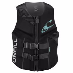 O'Neill Wetsuits Women's Reactor USCG Life Vest Black/Black/Black