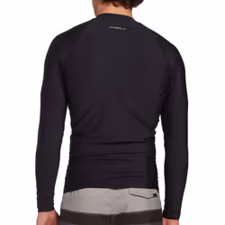 O'Neill Wetsuits Men's Basic Skins UPF 50+ Long Sleeve Rash Guard  Black  Large