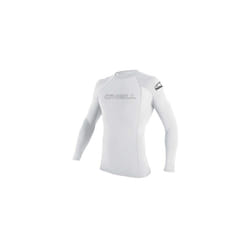 O NEILL Mens Basic Skins 50+ L/S Rash Guard, White, L