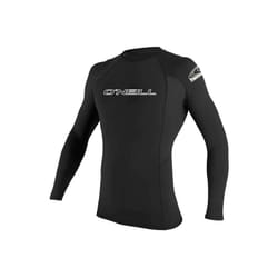 O'Neill Wetsuits Men's Basic Skins UPF 50+ Long Sleeve Rash Guard  Black  M
