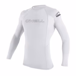 O'Neill Youth Basic Skins UPF 50+ Short Sleeve Rash Guard White 12