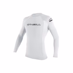 O'Neill Youth Basic Skins UPF 50+ Short Sleeve Rash Guard, White, 8