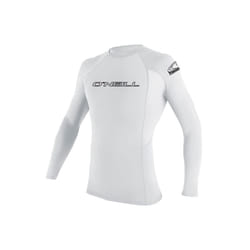 O'Neill Youth Basic Skins UPF 50+ Short Sleeve Rash Guard, White, 8