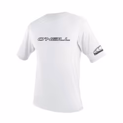 O'Neill Wetsuits boys Youth Basic Skins 50+ Short Sleeve Rash Guards White 12 US