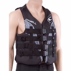 O'Neill Wetsuits Men's Superlite USCG Life Vest Black/Black/Smoke:Whit