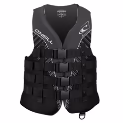 O'Neill Wetsuits Men's Superlite USCG Life Vest Black/Black/Smoke:Whit