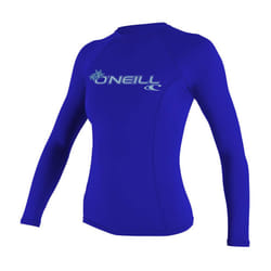 O'Neill Wetsuits Women's Basic 50+ Long Sleeve Rash Guards  Tahitian Blue  X-Small US