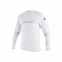 O' NEILL Men's Standard O'Neill Basic Skins UPF 50+ Long Sleeve Sun Shirt White Large