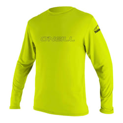 O Neill Unisex-Youth Basic Skins 50+ Long Sleeve Sun Shirt  Lime  12