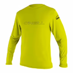 O Neill Unisex-Youth Basic Skins 50+ Long Sleeve Sun Shirt  Lime  6