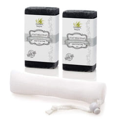 Southern Natural Activated Charcoal Soap Bar 2 Pack Face and Body Soap For Sensitive Skin With Dead Sea Mud Goat Milk  Peppermint Essential Oil