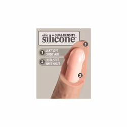 6 Inch 2 Density Silicone Cock - Skin