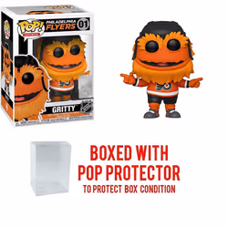 Pop Sports NHL Mascots Philadelphia Flyers Gritty Vinyl Figure #01 (Bundled with a Compatible Protector to Protect Display Bo ...