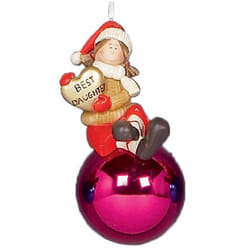 Christmas Tree Decoration Family Character 70mm Bauble - Daughter
