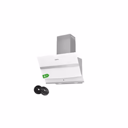 CBCW6736N Class A 650mh Touch Control Angled Cooker Hood 60cm with Carbon Filters Recirculating Ducting LED Lights Wall Mount ...