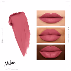 NYX PROFESSIONAL MAKEUP Soft Matte Lip Cream  Lightweight Liquid Lipstick - Milan (Dark Pink-Brown)