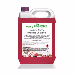 Luscious RED BERRY 5L WASHING UP LIQUID 1x 5 Litre five Perfumed