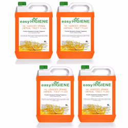 SQUEEZED ORANGE FLUSH 20L CHEMICAL TOILET fluid Cleaner Portable ORANGE rinse 4x