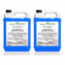 BLUE BAC 10L Food Prep WASHING UP LIQUID 2x 5 Litre five Unperfumed Bactericidal