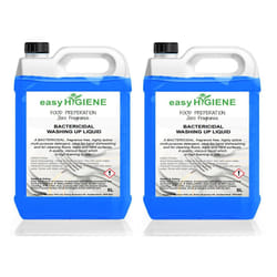 BLUE BAC 10L Food Prep WASHING UP LIQUID 2x 5 Litre five Unperfumed Bactericidal