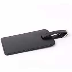 sourcingmap Luggage Tags,PU Leather Travel Tags Luggage Identifier Name Holder Address ID Labels for Baggage Suitcases(2 Pack,Black)