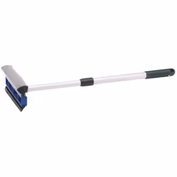 Telescopic Window Cleaning Equipment | 46.55 to 73.5cm Extendable Squeegee with Sponge | 200mm Rubber Blade | Twist and Lock Handle Window Cleaner |