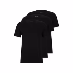 BOSS Men's 3-Pack V Neck Jersey T-Shirts  Black Night  L