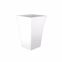 VTL 2 X LARGE WHITE MILANO PLANTER GARDEN FLOWER POT TRENDY GLOSS PLASTIC BEAUTIFUL