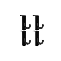 4 Pack Headphone Headset Hanger Monitor Stand Holder Headset Stickon Hook Black