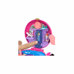 Polly Pocket Pocket World Flamingo Floatie Compact with Surprise Reveals, Micro Dolls & Accessories [Amazon Exclusive]